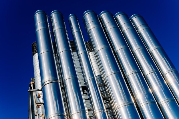 Metallic tubes for ventilation and extraction of air and gases from the houses to the outside