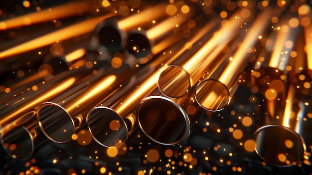 Metallurgical industry s vital role illustrated in stainless steel pipes background