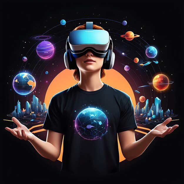 Metaverse Futuristic Games in outer space