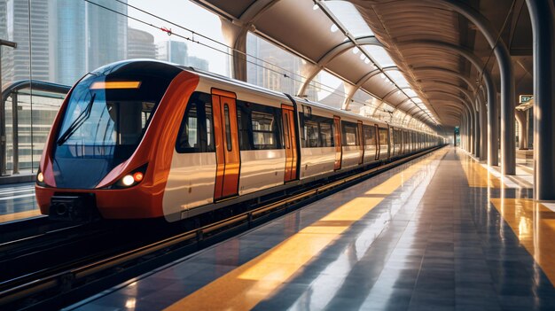 Metro railway in dubai