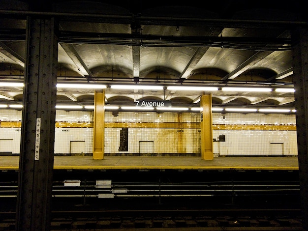 metro trains station subway New York