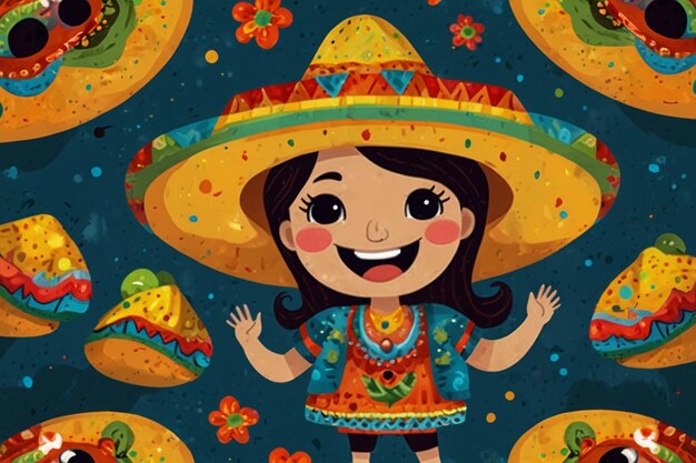 Mexican Cartoon Style Illustrations