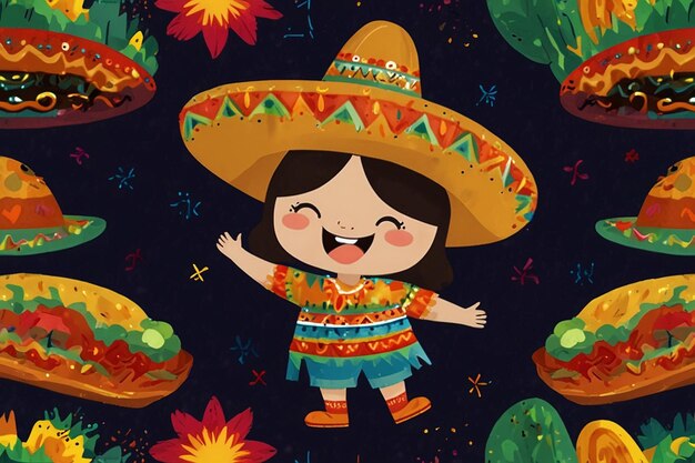 Mexican Cartoon Style Illustrations