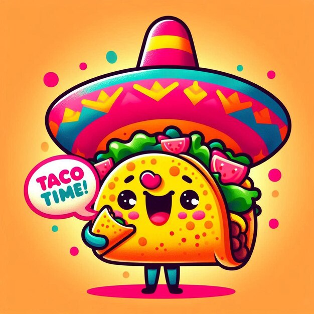 Photo mexican cartoon style illustrations