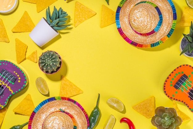 Mexican Cinco de Mayo holiday background