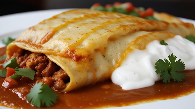 Mexican enchiladas food background