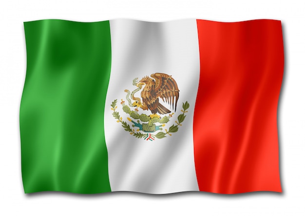 Mexican flag isolated