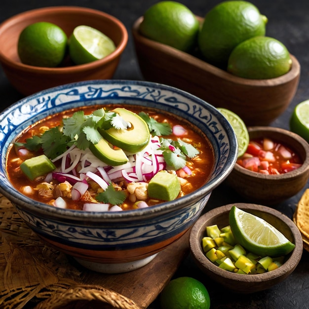 Photo mexican food pozole images