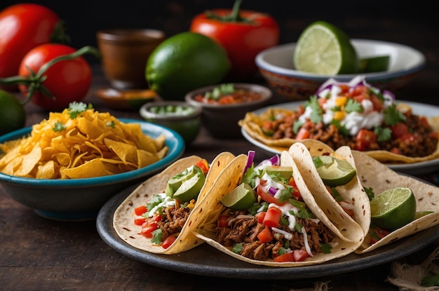 Mexican Food with Sombreros