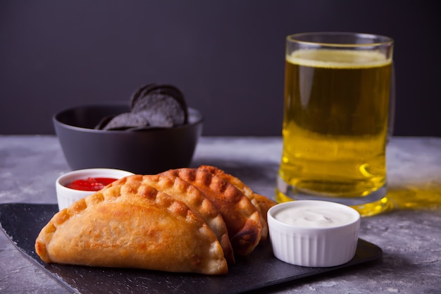 Mexican fried meat pies empanadas