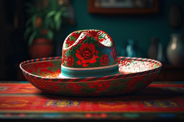 Mexican Icon CloseUp of Red Sombrero