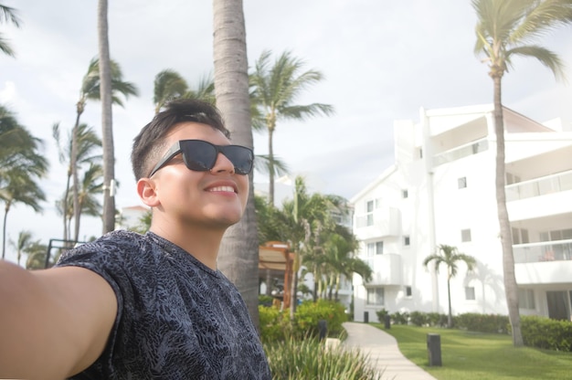 Mexican Man Smiling hotel on beach