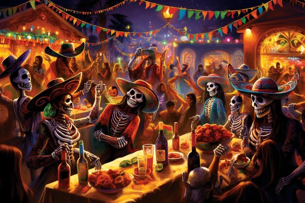 Mexican Party Artistic Creations Drawing Image