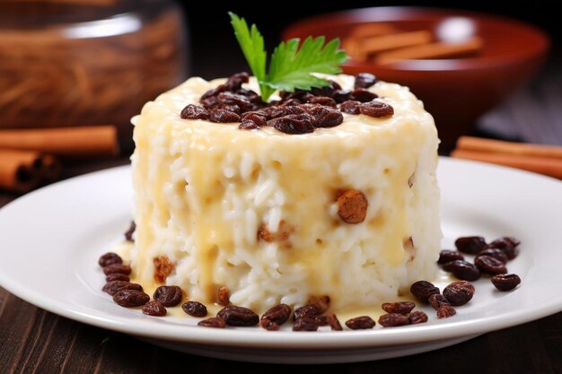 Mexican Rice Pudding with Cinnamon and Raisins