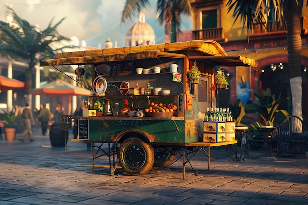 Mexican street food carts