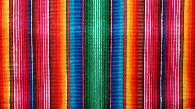 Photo mexican traditional striped fabric texture background