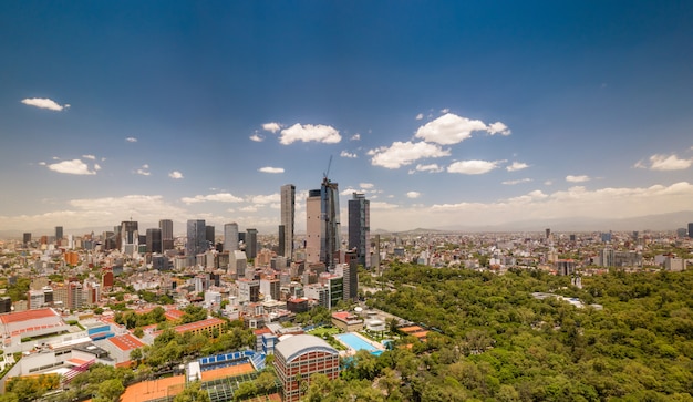 Mexico City panoramic view - Chapultepec and Reforma