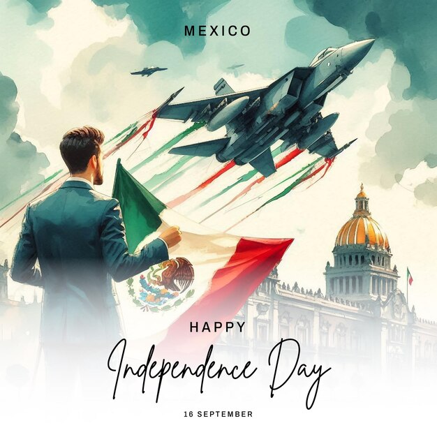 Photo mexico independence day event social media post flyer poster banner design