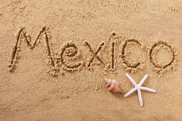 Mexico mexican summer beach writing message