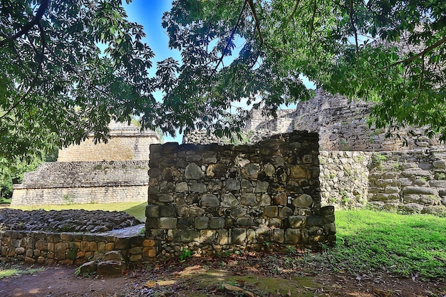 mexico pyramids mayan ancient city, landscape pre-columbian america chicenica maya