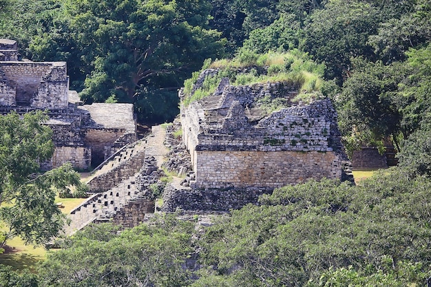 mexico pyramids mayan ancient city, landscape pre-columbian america chicenica maya