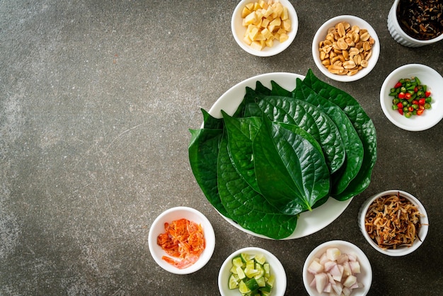 Miang kham A royal leaf wrap appetizer