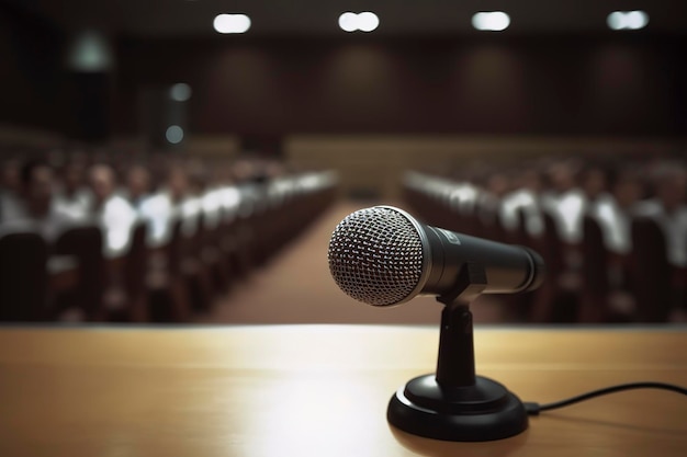 Microphone in Conference Seminar room Generative Ai