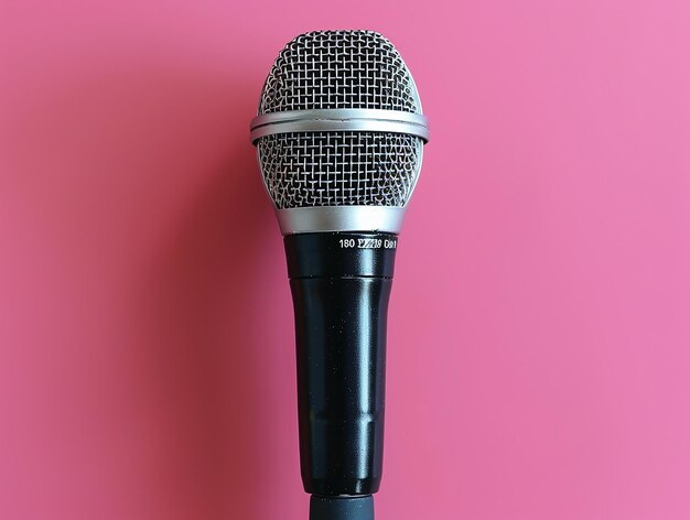 Microphone Handle Isolated on Flat Background