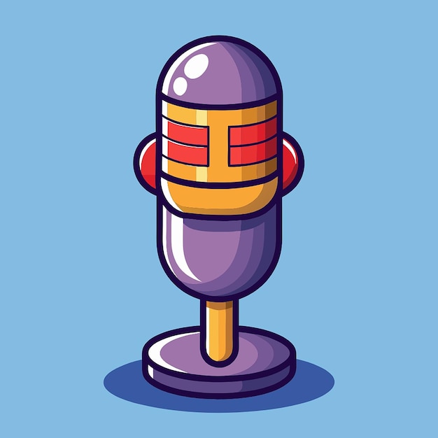 Microphone for radio or music entertainment Audio equipment for broadcasts and interviews Singing or podcast concept