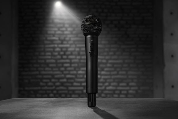 Photo microphone on stage speaker conference