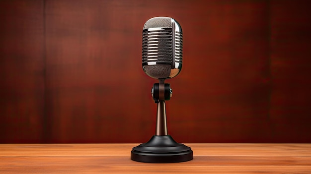 a microphone on a stand