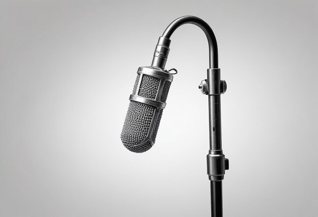 Photo a microphone with a picture of a microphone that says quot the word quot on it