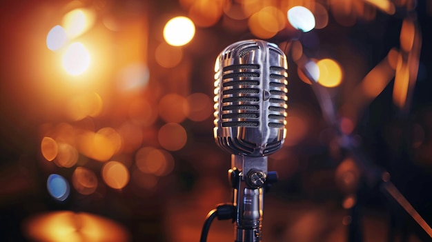 a microphone with the word quot on it quot is on a table