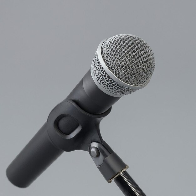 a microphone with the word quot the word quot on it