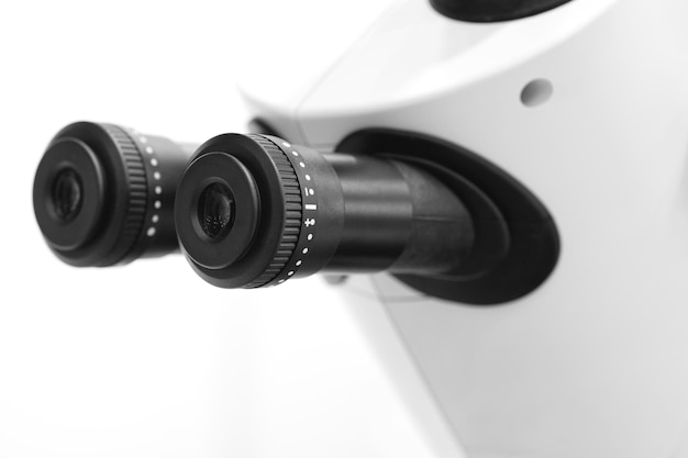 Microscope binocular eyepiece closeup