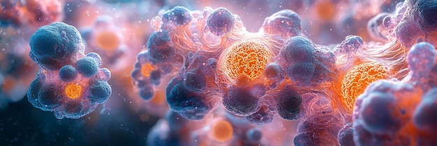 Microscopic anatomy diagram of endocrine system showing glands hormone pathways the cellular level