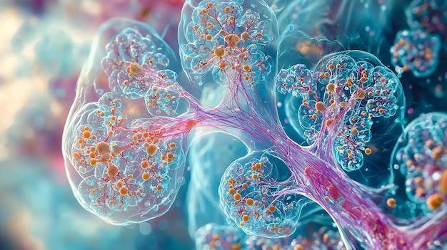 Microscopic anatomy mind map detailing cellular structure of tissues in the respiratory system