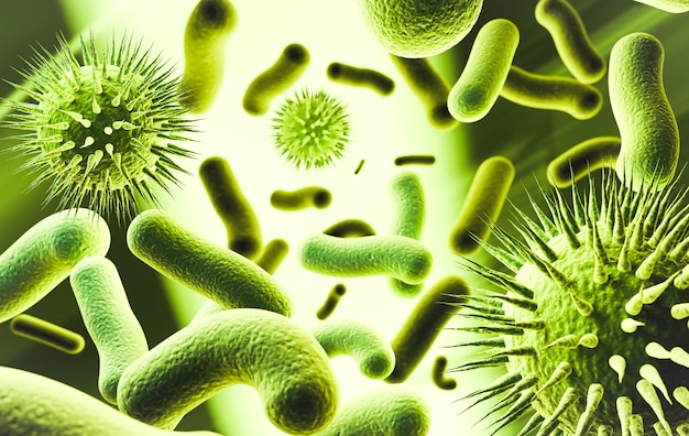 Photo microscopic germs and pathogens