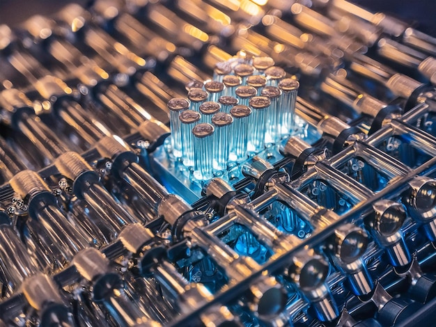 A microscopic view of a superconductor material showcasing the orderly arrangement of atoms