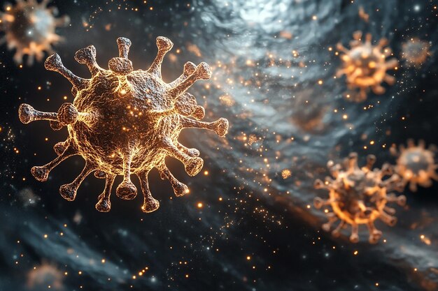 microscopic view of viruses