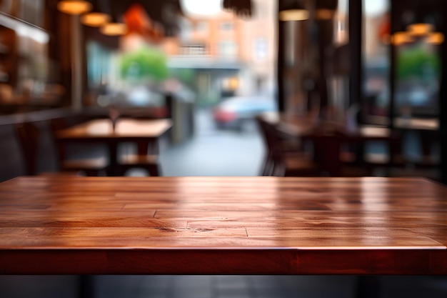 Microstock Photography Style of an Empty Butcherblock Table