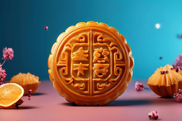 Photo midautumn mooncake festival poster