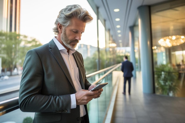 Middle age man holding a tablet