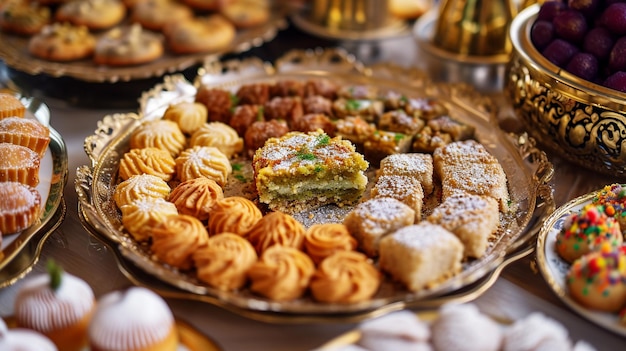 middle eastern dessert during ramadan ramadan Generative Ai