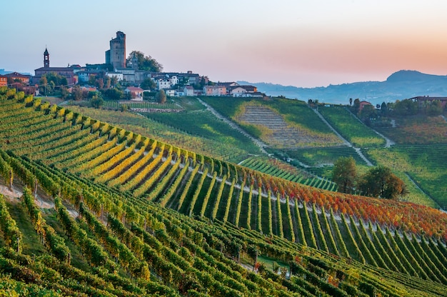 In the middle of the vineyards of Langhe, an Unesco World Heritage Site, is located the village of Serralunga d Alba