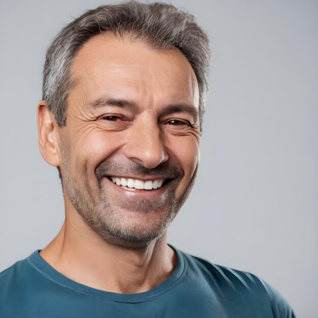 MiddleAged Gentleman Smiling Close Up