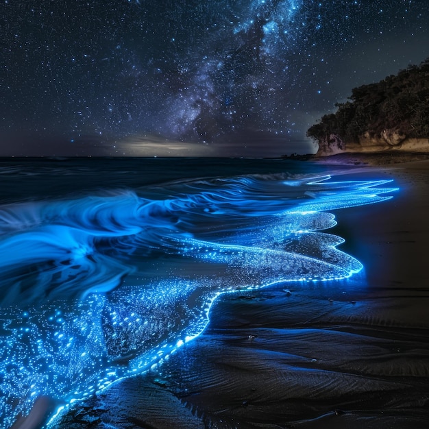 Midnight Tide Bioluminescent Symphony