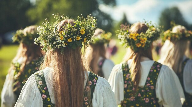 Photo midsummer festival in sweden