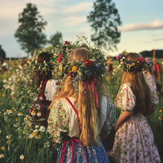 Photo midsummer festival in sweden