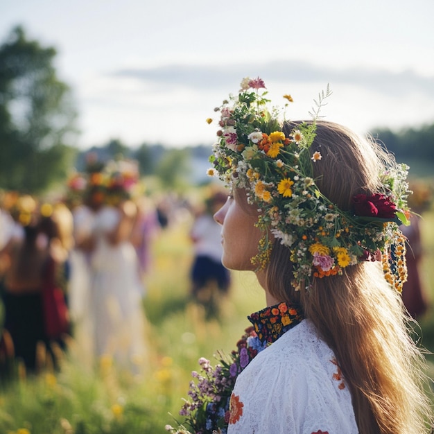 Photo midsummer festival in sweden